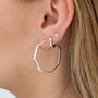 Sterling Silver Or Gold Plated Octagonal Hoop Earrings, thumbnail 2 of 6