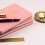 Seahorse Hardback Notebook In Dusty Pink Fabric, thumbnail 2 of 8