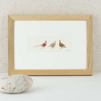 Three Game Birds Hand Finished Art Print Small, 3 of 5