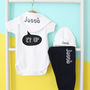 Ey Up, Personalised Baby Grow Or Set, thumbnail 2 of 12