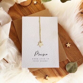 Personalised Good Luck In Your Exam Star Card, Gcse A Levels, 11+, Exams, 2 of 2