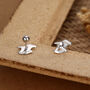 Sterling Silver Chanterelle Mushroom 18 G Screw Back Stud Earrings With Ball Backs, thumbnail 6 of 12