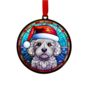 Bichon Frise In Santa Hat Suncatcher Decoration, thumbnail 6 of 6