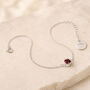 Personalised Sterling Silver January Birthstone Garnet Bracelet, thumbnail 1 of 11