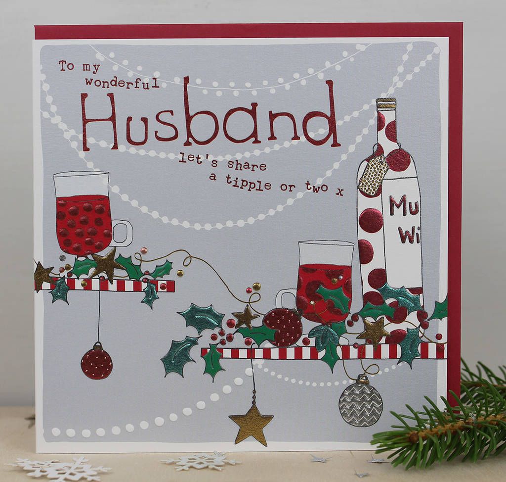 wonderful husband christmas card by molly mae  notonthehighstreet.com