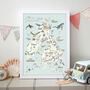 Floral UK Map Print, thumbnail 7 of 7