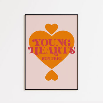 Young Hearts Run Free | Disco Print | Music Poster | Wall Art | A5 A4 A3 | Retro Inspired Music Print | Disco | Bold | Typographic |, 7 of 8