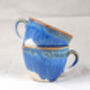 Blue Set Of Two Porcelain Tea Cup With Saucer, thumbnail 4 of 11