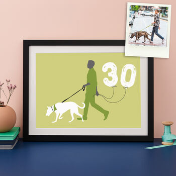 30th Birthday Silhouette Personalised Print, 2 of 5