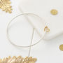 Open Heart Solid Silver And Gold Bangle, thumbnail 8 of 9