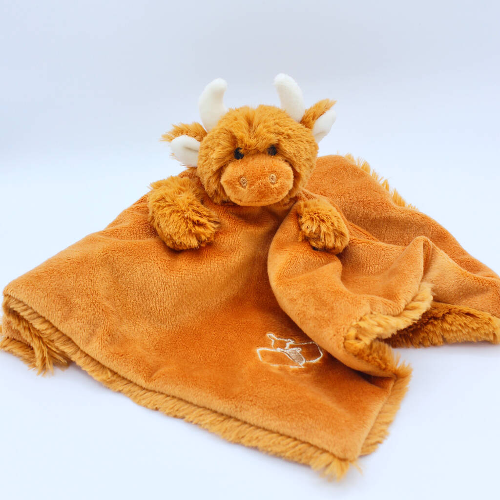 Highland Brown Cow Comforter/Finger Puppet Gift Boxed, 1 of 11