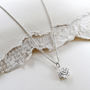 Sterling Silver Classic Rose Necklace, thumbnail 2 of 6