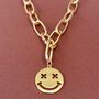 You're Smiling Again Fun Smiley Chunky Chain Necklace, thumbnail 1 of 4