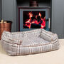 Tweedy Country Style Check Dog Bed, thumbnail 3 of 6
