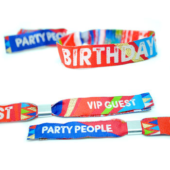 Birthdayfest Festival Birthday Party Wristbands, 10 of 10