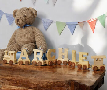 Personalised Wooden Name Train, 2 of 8