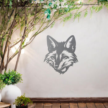 Fox Metal Wall Art For Outdoor Garden Decoration, 7 of 10