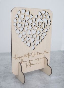 Personalised Wood Cut Out Heart Plaque, 2 of 4