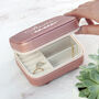 Personalised Wreath Pink Travel Jewellery Case, thumbnail 2 of 5