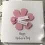 Personalised Mothers Day Pink Flower Card, thumbnail 5 of 9
