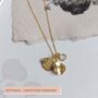 Gold Plated Birth Flower Month Personalised Necklace, thumbnail 3 of 10
