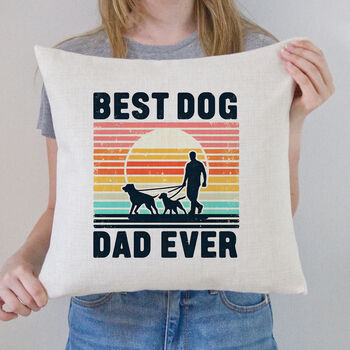 Best Dog Dad Father's Day Cushion, Flag Or Ceramic Gift, 4 of 5