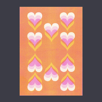 Retro 10 Of Hearts Playing Card Print Recycled Paper, 3 of 4