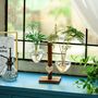 Glass Hydroponic Plant Vases Terrarium With Stand, thumbnail 3 of 7