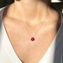 July Birthstone Crystal Gemstone Briolette Silk Cord Necklace, thumbnail 1 of 4