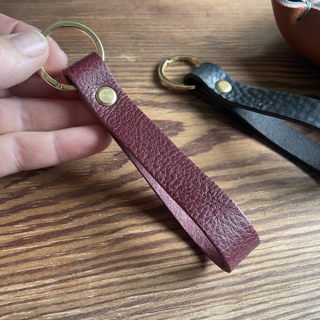 Loxley Leather Loop Keyring, 1 of 4
