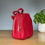 Triple Zipped Rucksack In Red, thumbnail 1 of 2