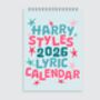 Harry Styles 2026 Lyric Calendar, thumbnail 1 of 8