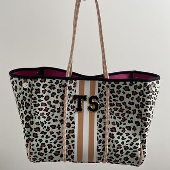 Personalised Leopard Print Tote Bag Set, 3 of 6