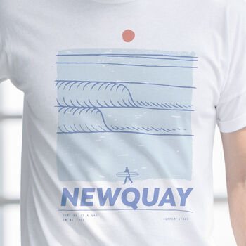 Personalised Mens Coastal Waves Holiday T Shirt, 3 of 3