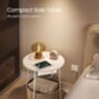 Side Table With Charging Station Fabric Basket, thumbnail 3 of 8