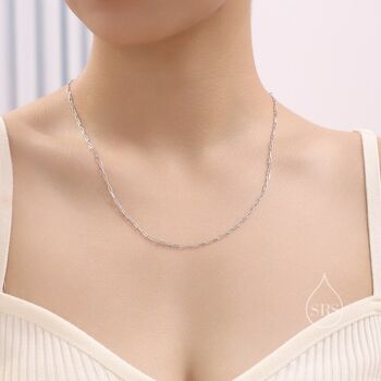 Minimalist Dainty Paperclip Chain Choker Necklace, 4 of 12