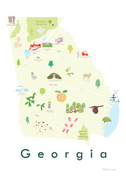 Georgia State Map USA Art Print, 3 of 3
