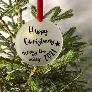 Personalised Across The Miles Christmas Decoration 2024, 2 of 5