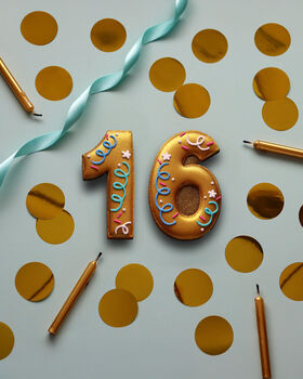 Hand Iced 16th Birthday Biscuit, 2 of 3