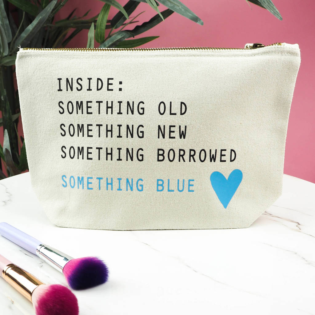 Bride's 'Inside Something Blue' Make Up Bag, 1 of 5