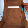 Personalised Buffalo Leather Apron With Pockets, thumbnail 3 of 7