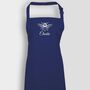 Personalised Bee Apron In Navy Blue, thumbnail 4 of 5