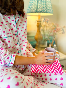 Handmade Heart Print Pyjamas, 2 of 5