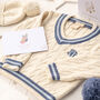 Toffee Moon First Birthday Personalised Cricket Jumper, thumbnail 8 of 12