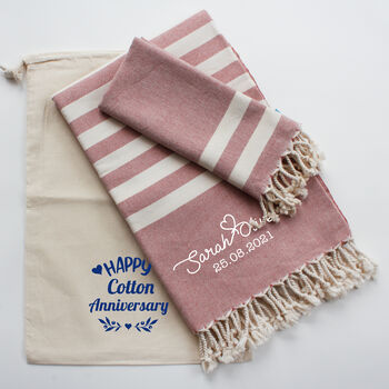 Personalised Towel Set, Cotton Anniversary Gift, 7 of 12
