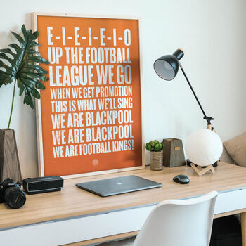 Blackpool Fc 'Eieieio' Football Song Print, 2 of 3