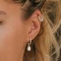 April Birthstone White Topaz Sterling Silver Necklace, thumbnail 2 of 11