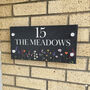 Personalised Wild Flowers Slate House Number Sign, thumbnail 1 of 2
