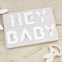 Hey Baby Wooden Puzzle Baby Shower Guest Book, thumbnail 3 of 3
