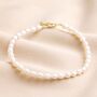 Freshwater Pearl Anklet In Gold, thumbnail 4 of 5